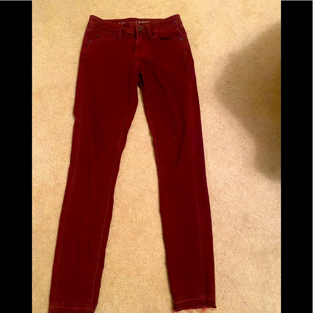 Articles of Society Skinny Jeans-Maroon (size 25)